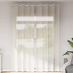 Rideaux En Voile Avec Œillets 2 Pcs Crème 140x300 Cm Vidaxl