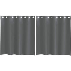 Vidaxl - Rideaux en voile avec œillets 2 pcs gris foncé 140x140 cm