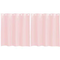 Vidaxl - Rideaux en voile avec œillets 2 pcs rose clair 140x140 cm