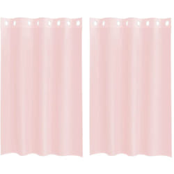 Rideaux en voile avec œillets 2 pcs rose clair 140x175 cm Vidaxl