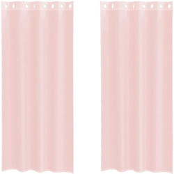 Vidaxl - Rideaux en voile avec œillets 2 pcs rose clair 140x245 cm