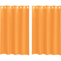 Rideaux en voile avec œillets 2 pcs orange 140x175 cm Vidaxl
