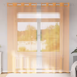 Profitez d'une pièce bien éclairée sans éblouissement excessif avec ces rideaux en voile. Matériau durable : le rideau est co ...
