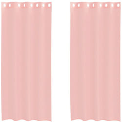Vidaxl - Rideaux en voile avec œillets 2 pcs rose 140x225 cm