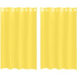 Rideaux en voile avec œillets 2 pcs jaune Vidaxl