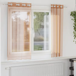 Rideaux en voile avec œillets 2 pcs terre cuite - Vidaxl