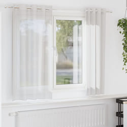 Rideaux en voile avec œillets 2 pcs blanc Vidaxl
