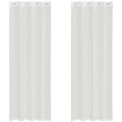 Rideaux en voile avec œillets 2 pcs blanc vidaXL
