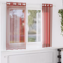 Profitez d'une pièce bien éclairée sans éblouissement excessif avec ces rideaux en voile. Matériau durable : le rideau est co ...