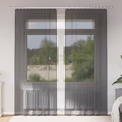 Profitez d'une pièce bien éclairée sans éblouissement excessif avec ces rideaux en voile. Matériau durable : le rideau est co ...