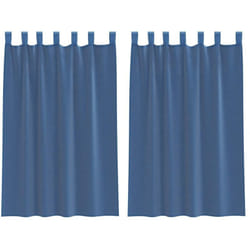 Rideaux en voile avec passe-tringles 2 pcs bleu royal Vidaxl