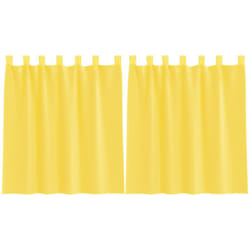 Vidaxl - Rideaux en voile avec passe-tringles 2 pcs jaune