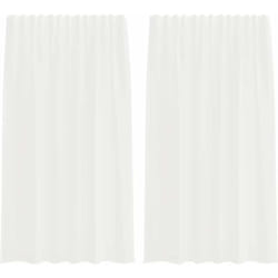 Vidaxl - Rideaux en voile avec passe-tringles 2 pcs blanc