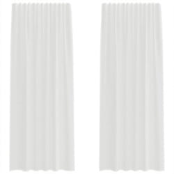 Vidaxl - Rideaux en voile avec passe-tringles 2 pcs blanc