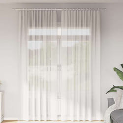 vidaXL Rideaux en voile avec passe-tringles 2 pcs blanc rideau en filet rideau transparent voile de fenêtre traitement 4102245