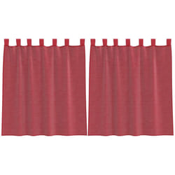 Rideaux en voile avec passe-tringles 2 pcs rouge bordeaux Vidaxl