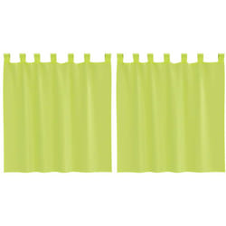 Rideaux en voile avec passants 2 pcs vert pomme Vidaxl