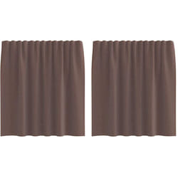 Rideaux en voile avec passants 2 pcs marron Vidaxl