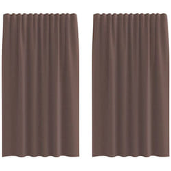Vidaxl - Rideaux en voile avec passants 2 pcs marron