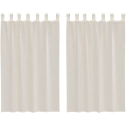Vidaxl - Rideaux en voile avec passants 2 pcs crème