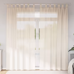 Profitez d'une pièce bien éclairée sans éblouissement excessif avec ces rideaux en voile. Matériau durable : le rideau est co ...