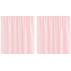 Rideaux en voile avec boucles 2 pcs rose clair 140x140 cm Vidaxl