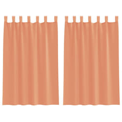 Rideaux en voile avec boucles 2 pcs terre cuite 140x175 cm vidaXL