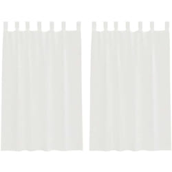 Vidaxl - Rideaux en voile avec boucles 2 pcs blanc 140x175 cm