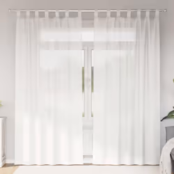 Profitez d'une pièce bien éclairée sans éblouissement excessif avec ces rideaux en voile. Matériau durable : le rideau est co ...