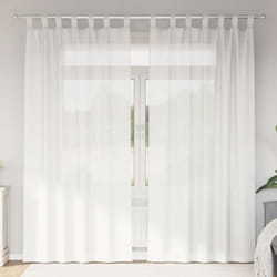 Rideaux en voile avec boucles 2 pcs blanc 140x245 cm Vidaxl