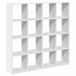 VidaXL 3310289, Blanc, 16 étagères, Bois, Bois, 1375 mm, 290 mm
