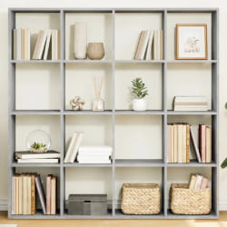 vidaXL Bibliothèque Gris Béton 137,5x29x137,5 cm