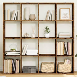 vidaXL Bibliothèque vieux bois 1375x29x1375 cm bois dingénierie bibliothèque étagère à livres étagère armoire de 3310296