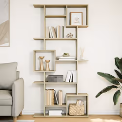 VidaXL 3310318, Chêne, 9 étagères, Bois, Bois, 920 mm, 290 mm