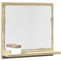 Tagère de salle de bain à miroir chêne sonoma bois ingénierie - Vidaxl
