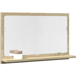 Tagère de salle de bain à miroir chêne sonoma bois ingénierie Vidaxl