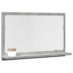 vidaXL Armoire à miroir de salle de bain gris béton bois d'ingénierie