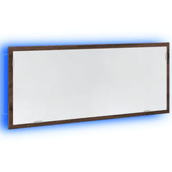 Vidaxl - Miroir de salle de bain à led chêne marron bois d'ingénierie