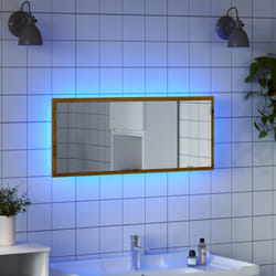 Vidaxl - Miroir de salle de bain à led chêne artisanal bois d'ingénierie