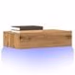 vidaXL Meuble TV avec éclairages LED chêne artisanal 60x35x155 cm banc TV meuble hifi centre de divertissement buffet 856345