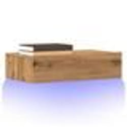 vidaXL Meuble TV avec éclairages LED chêne artisanal 60x35x155 cm banc TV meuble hifi centre de divertissement buffet 856345