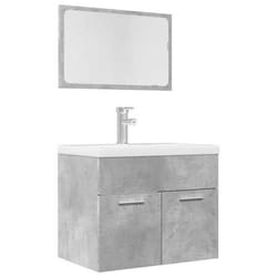 Ensemble De Meubles De Salle De Bain 2 Pcs Gris Béton Vidaxl