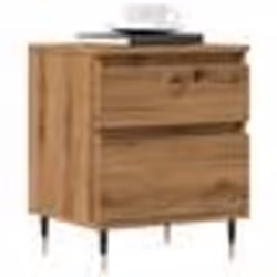 vidaXL Table de chevet chêne artisanal 40x35x50 cm bois d’ingénierie