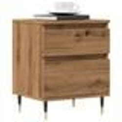 vidaXL Tables de chevet 2 pcs chêne artisanal 40x35x50 cm