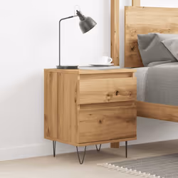 VidaXL 857419 Table de nuit et table de chevet Chêne - Vue supplémentaire 3
