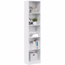 VidaXL 858305, Blanc, 5 étagères, Bois, Bois, 400 mm, 240 mm