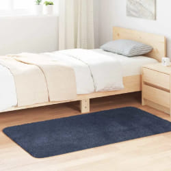 vidaXL Tapis Shaggy - Bleu marine 80 x 150 cm