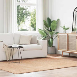 vidaXL Tapis Shaggy à poils longs beige 160x230 cm polyester tapis tapis de chambre tapis moderne tapis de salon tapis 4102837
