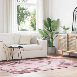 VidaXL Tapis Shaggy Navarra - Rose poudré