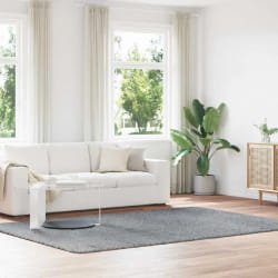 vidaXL Tapis Shaggy NAVARRA - Gris Argenté